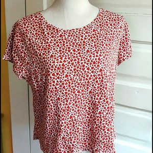 Valentine's heart print top